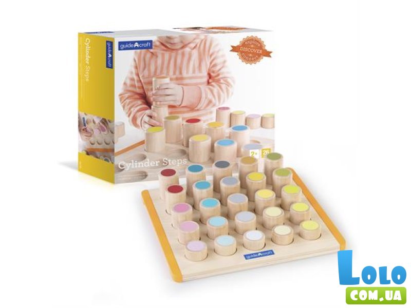 Деревянный сортер Цветные цилиндры, Guidecraft