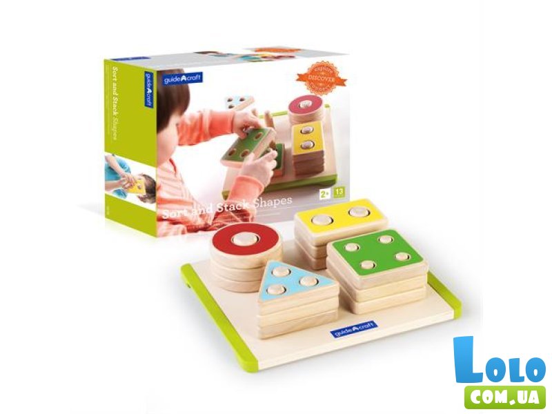 Деревянная пирамидка Фигуры геометрии, Guidecraft
