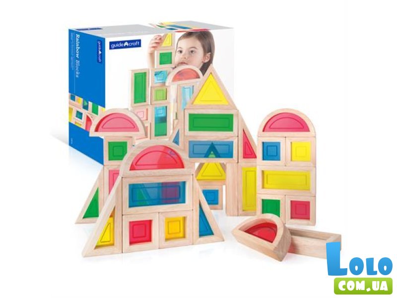 Кубики Block Play Большая радуга, Guidecraft