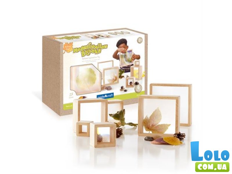 Набор Natural Play Блоки с увеличительным стеклом, Guidecraft