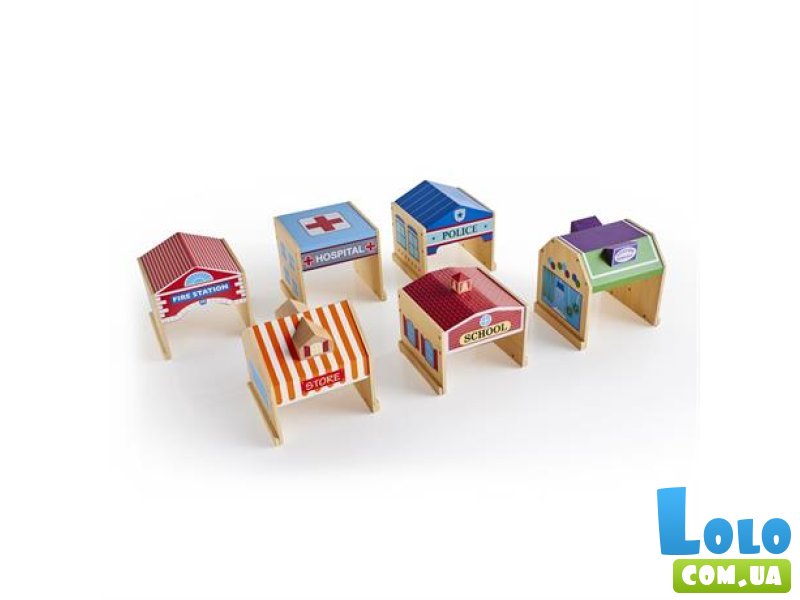 Набор зданий Block Play, Guidecraft