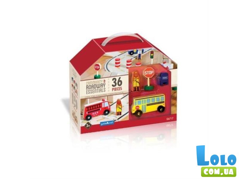 Набор машин с фигурками Block Play, Guidecraft