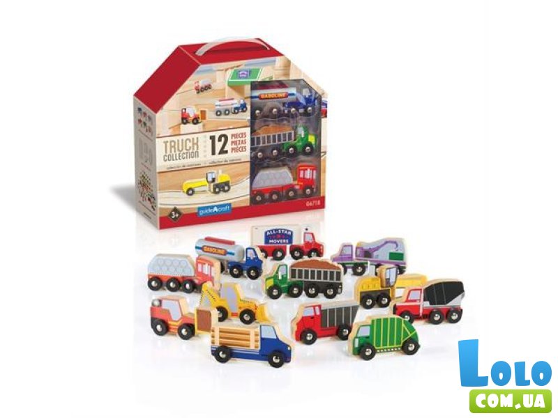 Набор деревянных грузовиков Block Play, Guidecraft