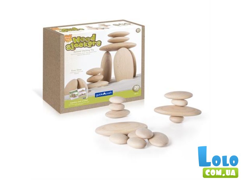 Деревянные блоки Округлые камни, Guidecraft