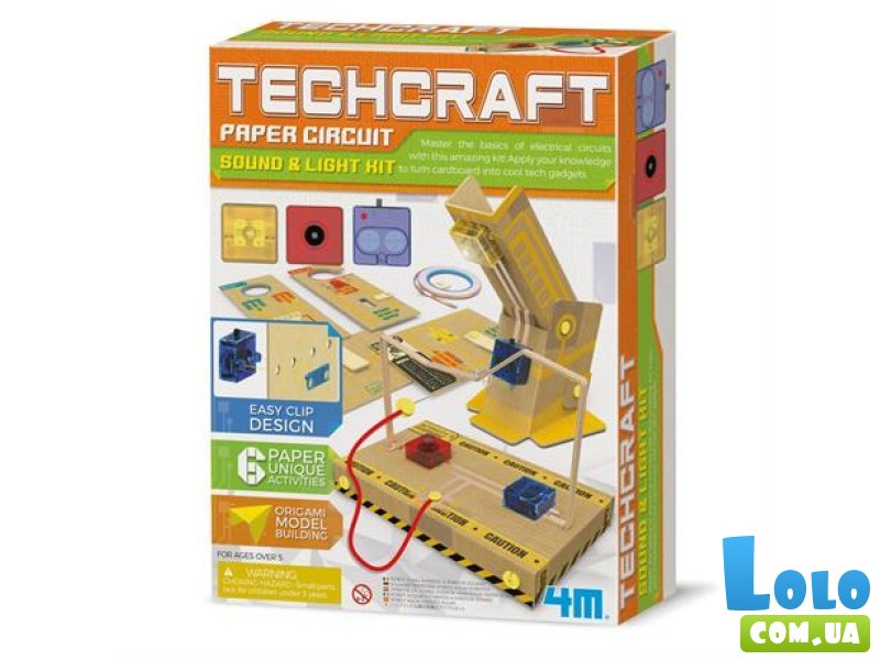 Набор для исследований Бумажные схемы. Свет и звук, 4M