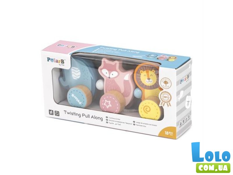 Деревянная каталка Зверята, PolarB