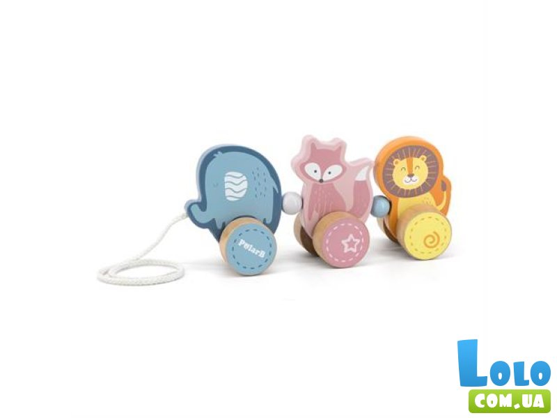 Деревянная каталка Зверята, PolarB