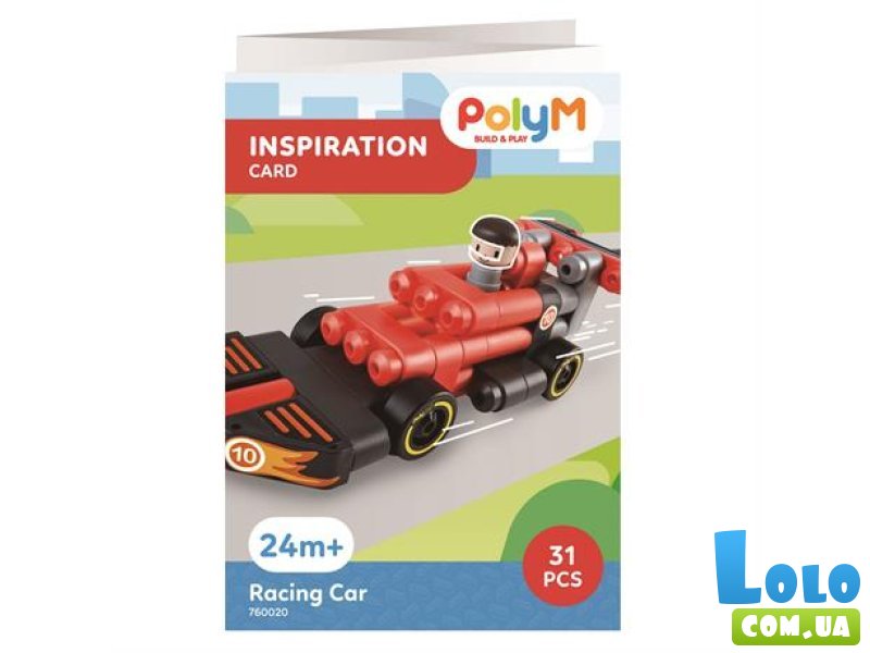 Конструктор Гоночный автомобиль, PolyM (760020), 31 дет.