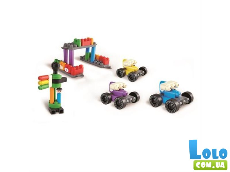 Конструктор Радужный поезд с цифрами, PolyM (760022), 63 дет.