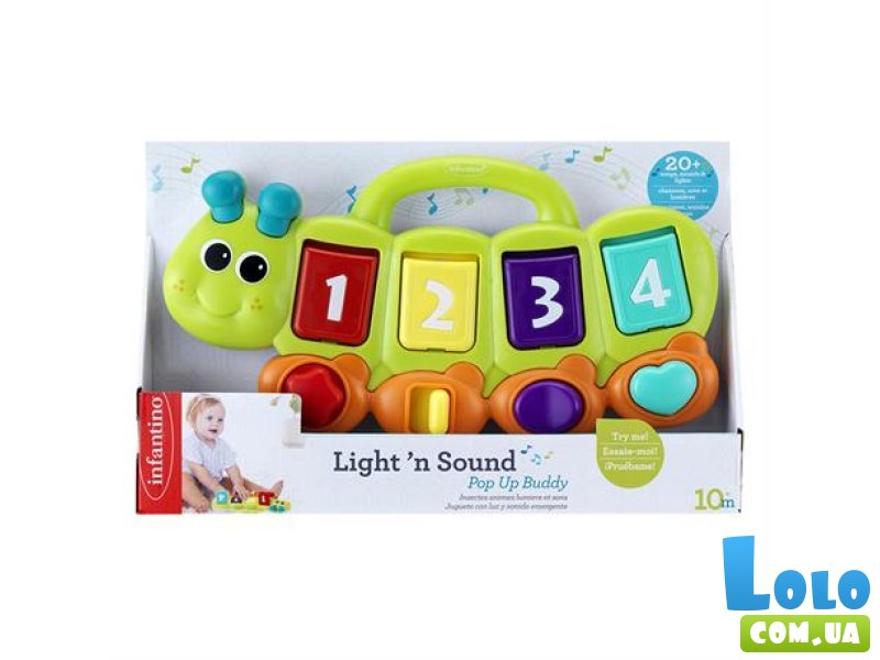 Музыкальная игрушка Гусеница, Infantino