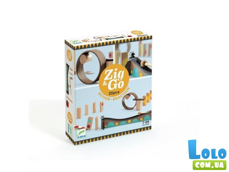 Деревянный конструктор Zig and go, Djeco (DJ05642), 25 дет.