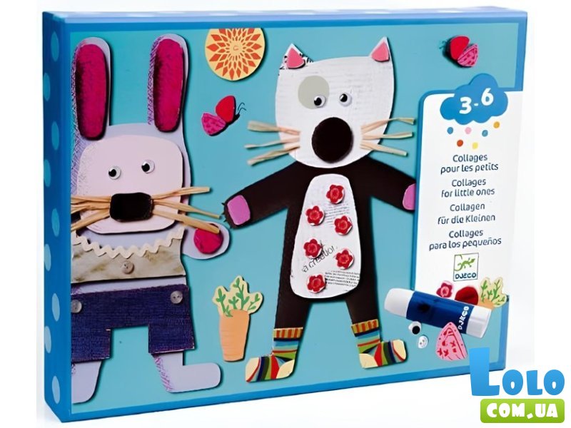 Набор для аппликации Коллаж для самых маленьких, Djeco