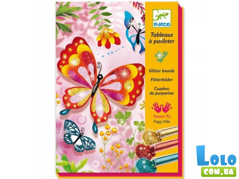 Набор для рисования блестками Бабочки, Djeco