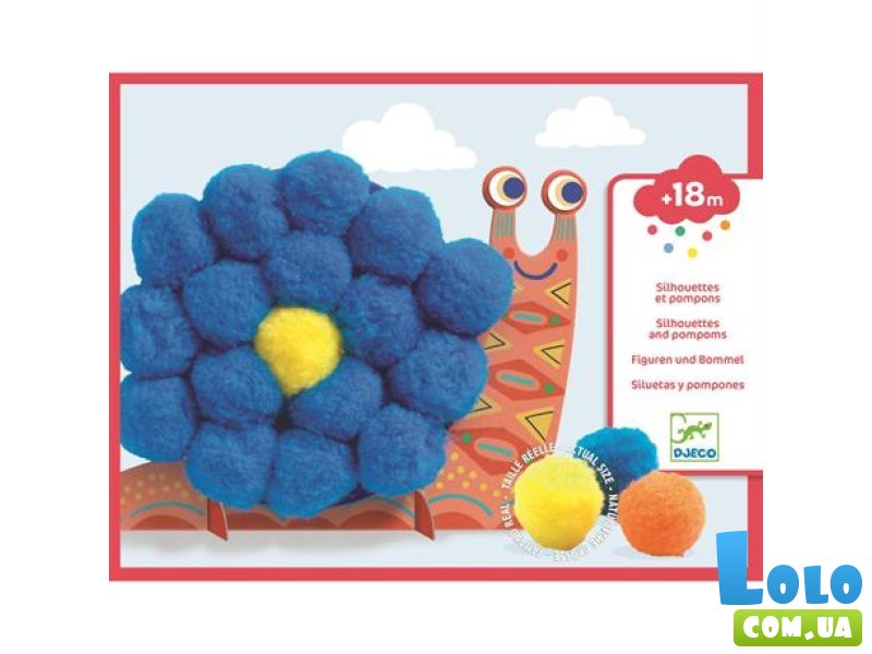 Набор для аппликации Пушистые животные, Djeco