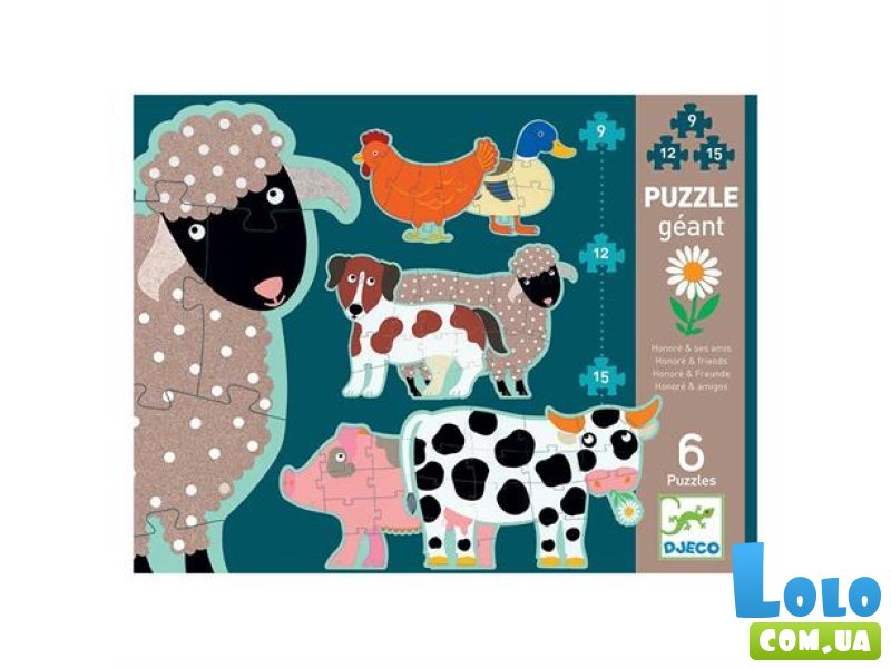Пазл-гигант Овца и друзья, Djeco, 72 эл.