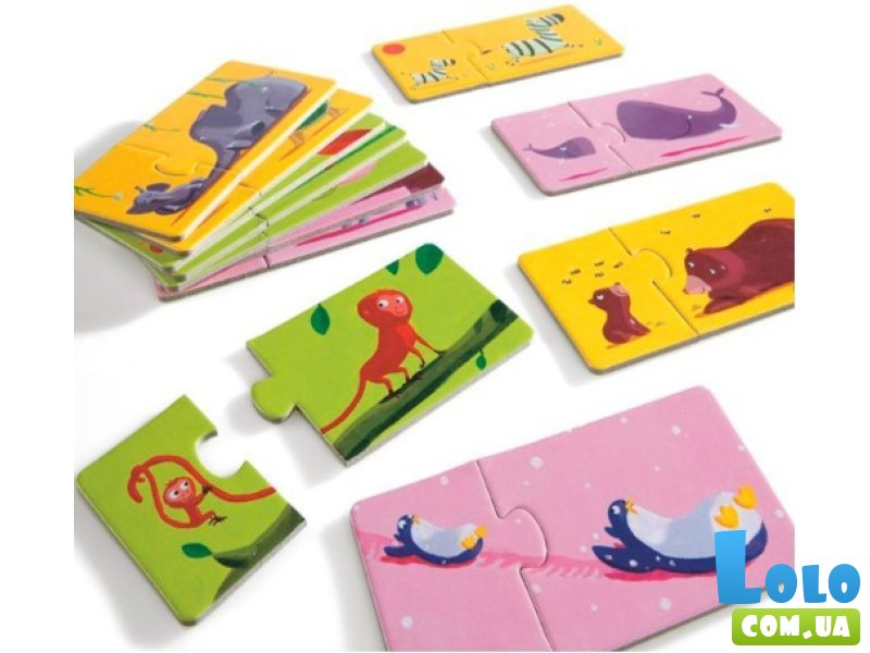 Пазл Найди пару Мама и малыш, Djeco, 24 эл.