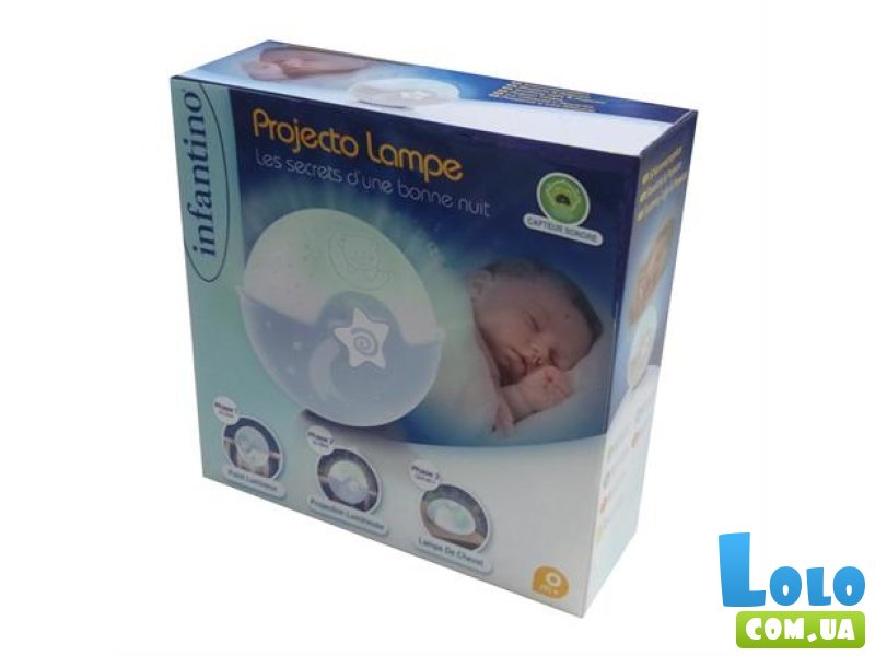 Ночник-проектор Спокойные сны, Infantino (голубой)