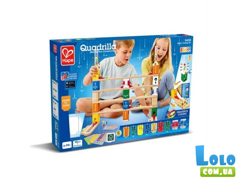 Конструктор-лабиринт Quadrilla Программирование основания, Hape (E6028), 130 дет.