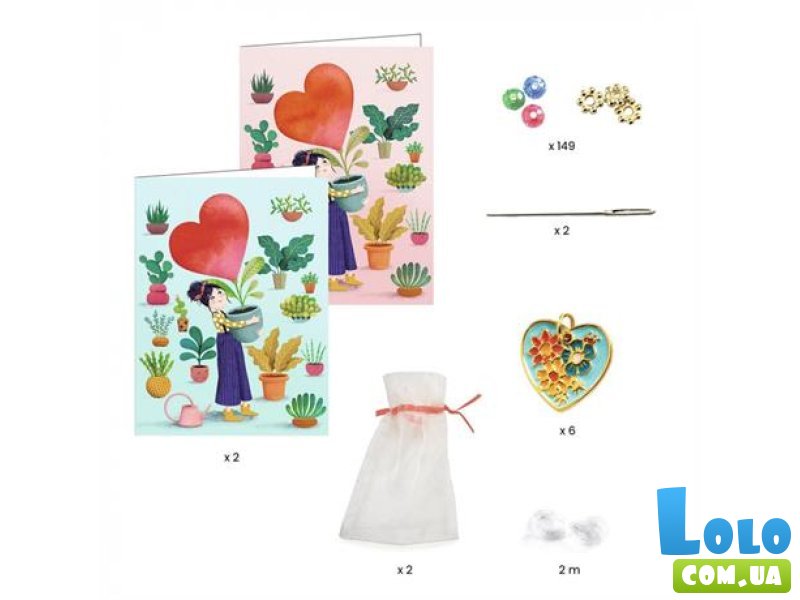 Набор для создания украшений Браслет дружбы Сердце, Djeco