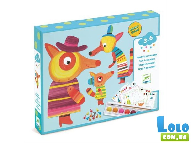 Набор для раскраски Семейка лис, Djeco