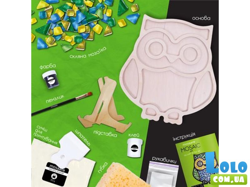Набор для стеклянной мозаики Сова, Mosaaro