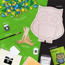 Набор для стеклянной мозаики Сова, Mosaaro