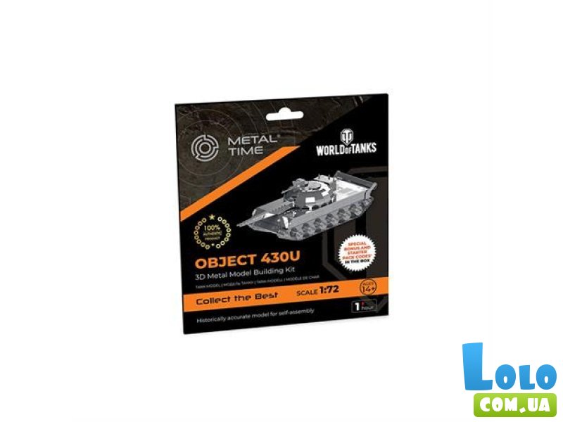 Конструктор Танк Object 430, Metal Time (MT065), 64 дет.