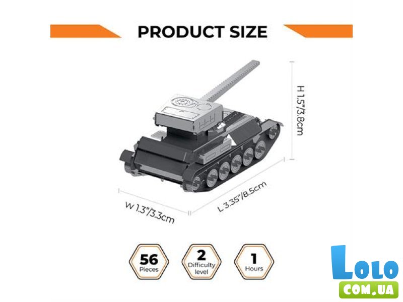 Конструктор Танк AMX-13/75, Metal Time (MT068), 56 дет.