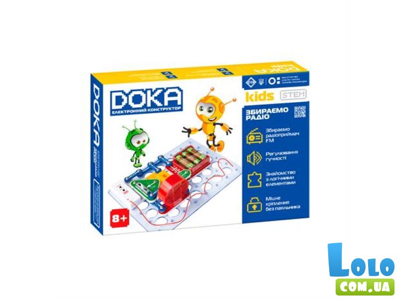 Электронный конструктор Собираем радио, Doka (D70703), 19 дет.