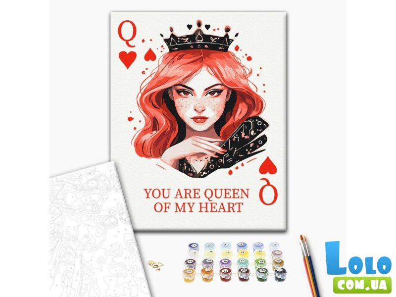 Картина по номерам Королева сердец, Brushme (40х50 см)