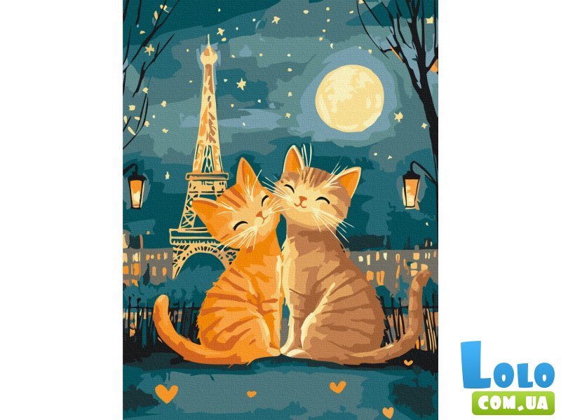 Картина по номерам Любовь мурлычет, Brushme (30х40 см)