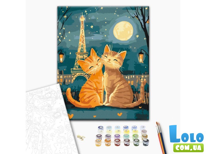 Картина по номерам Любовь мурлычет, Brushme (30х40 см)
