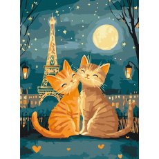 Картина по номерам Любовь мурлычет, Brushme (30х40 см)