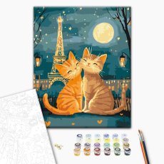Картина по номерам Любовь мурлычет, Brushme (30х40 см)