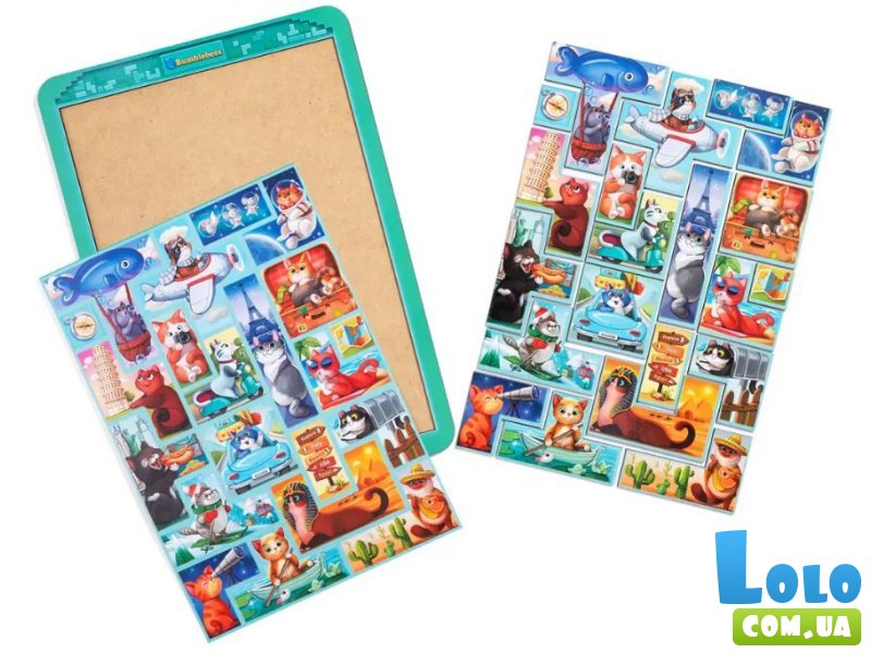 Деревянный пазл-тетрис Котики, Ubee