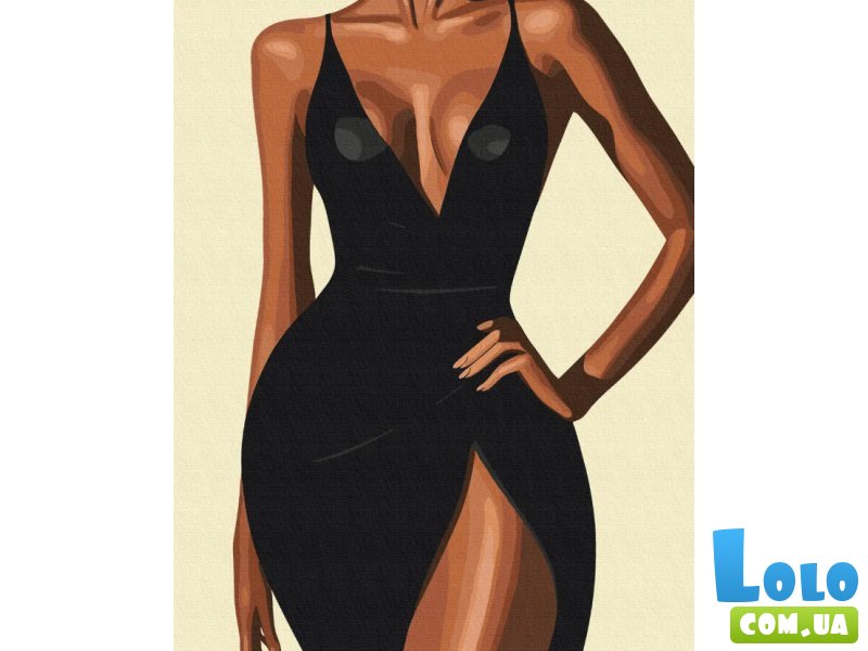 Картина по номерам Магия черного платья, Brushme (40х50 см)