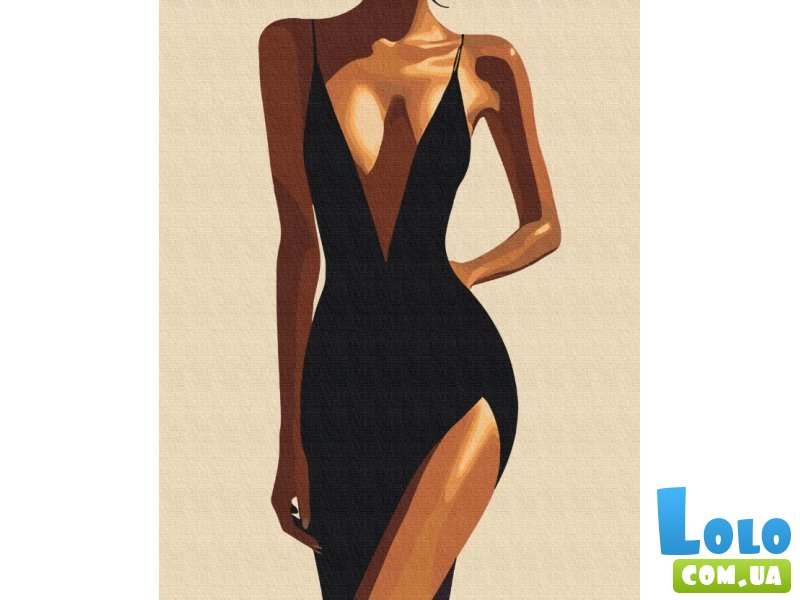 Картина по номерам Очарование в черном, Brushme (40х50 см)
