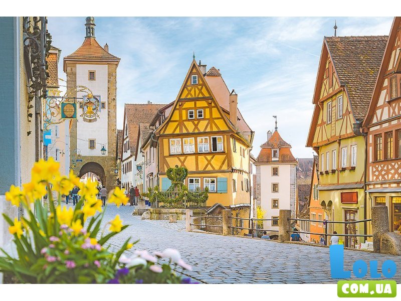 Алмазная мозаика Яркий день в городке, Brushme (40х50 см)