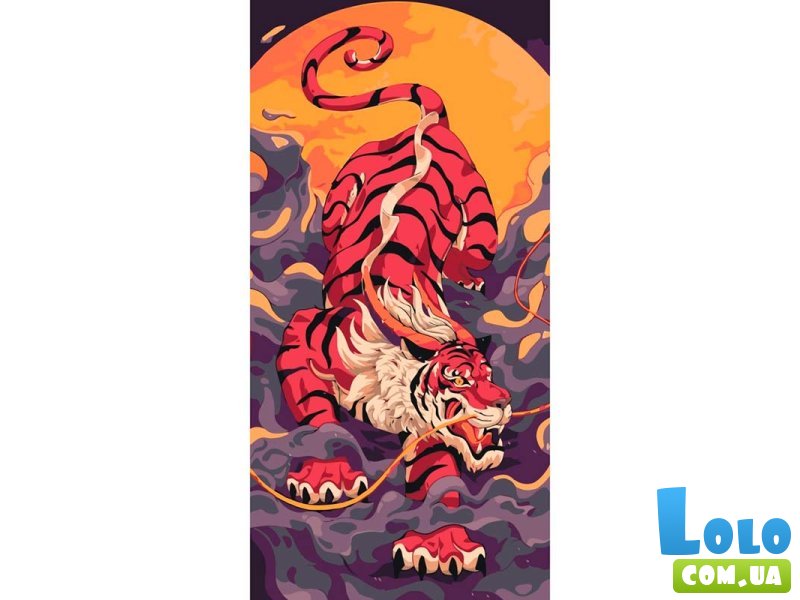 Картина по номерам Подкрадывающийся тигр, Art Craft, (40х80 см)