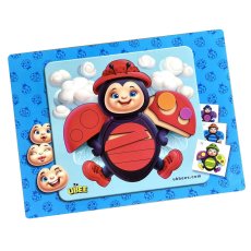 Развивающий пазл-вкладыш Божья коровка, Ubee