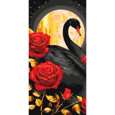 Картина по номерам Черный лебедь с металлизированными красками, Art Craft (40х80 см)