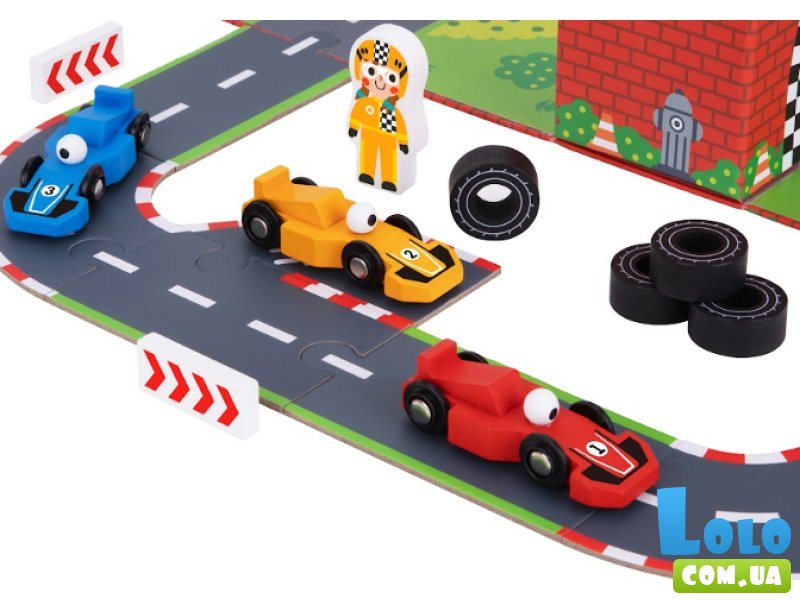 Игровой набор Автогонки с аксессуарами, Tooky Toy