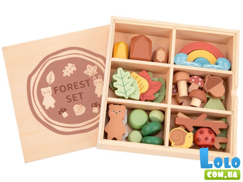 Большой деревянный бокс с фигурками Волшебный лес, Tooky Toy