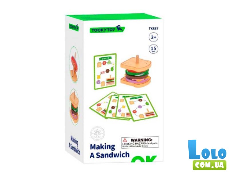 Развивающая игра с карточками Создай сэндвич, Tooky Toy