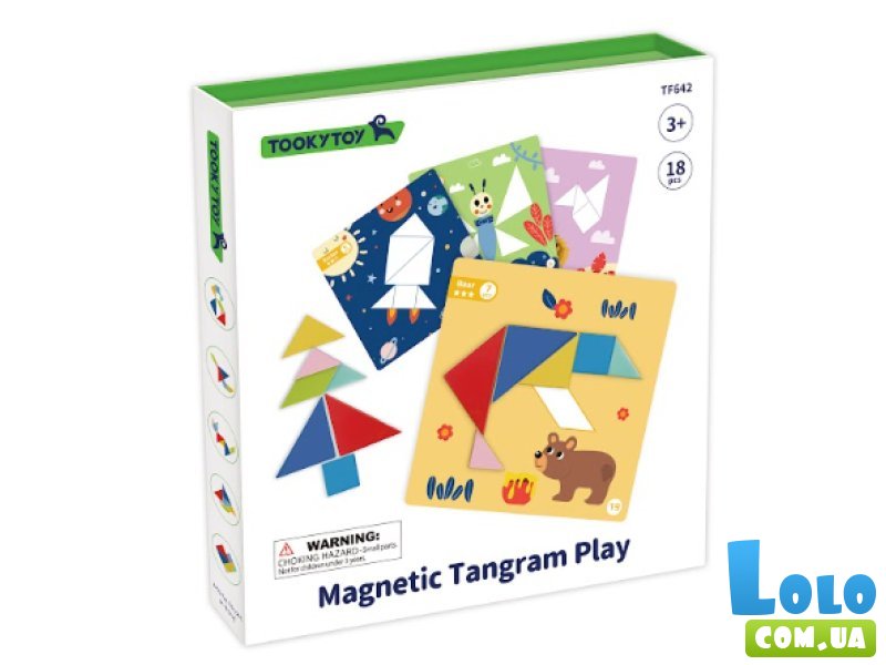 Развивающая деревянная игрушка Магнитный танграм, Tooky Toy