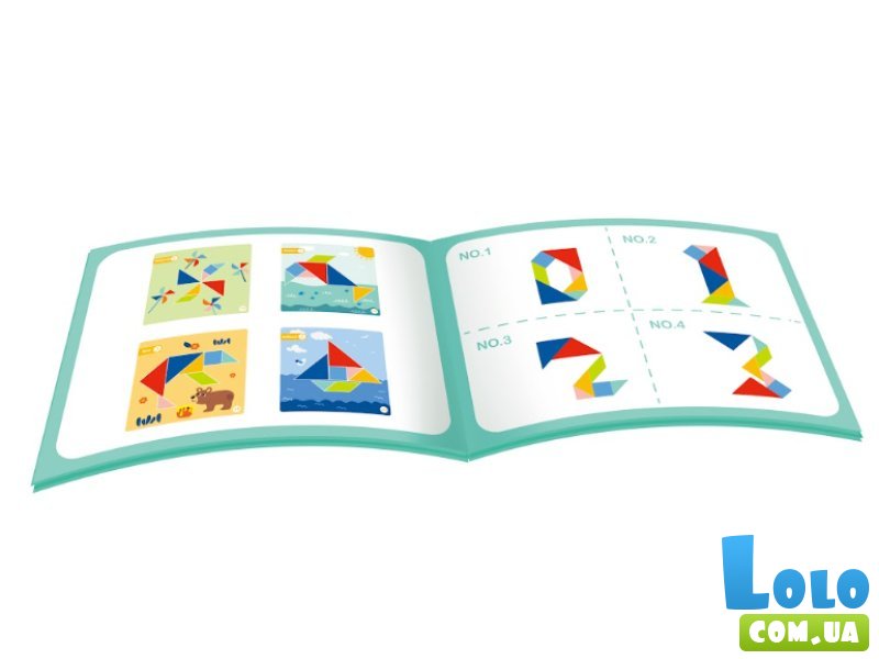 Развивающая деревянная игрушка Магнитный танграм, Tooky Toy