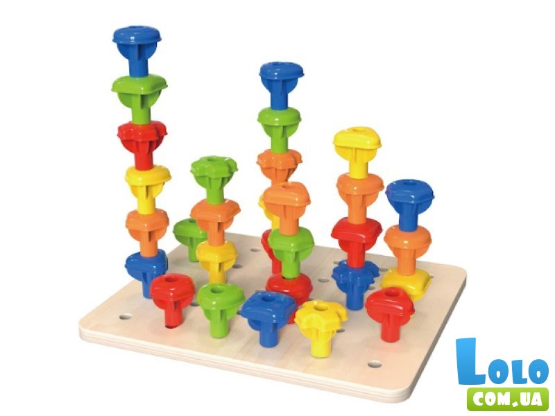 Многофункциональная радужная мозаика-шнуровка, Tooky Toy