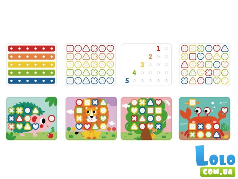 Многофункциональная радужная мозаика-шнуровка, Tooky Toy