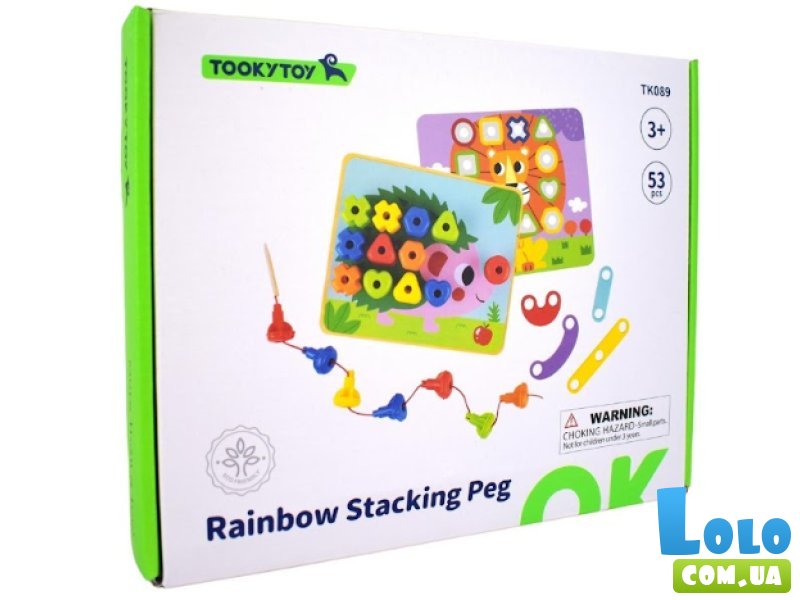 Многофункциональная радужная мозаика-шнуровка, Tooky Toy