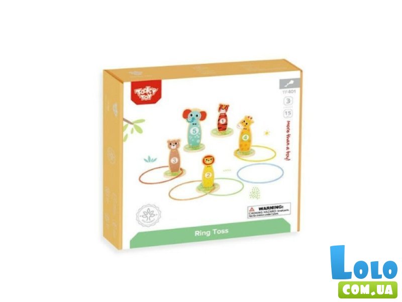 Деревянная игра Кольцеброс. Сообразительные животные, Tooky Toy